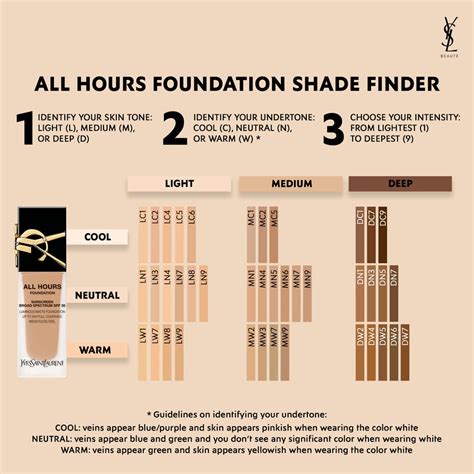 ysl foundation colour|ysl foundation color chart.